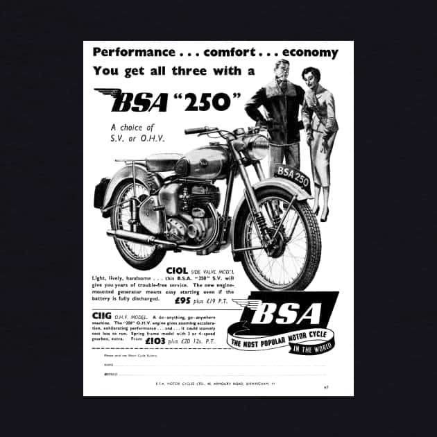 Vintage BSA advert by Random Railways